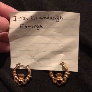 Irish claddaugh earrings